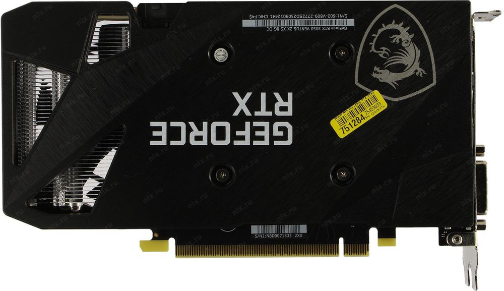 Видеокарта 8Gb &lt;PCI-E&gt; GDDR6 MSI RTX 3050 VENTUS 2X XS 8G OC (RTL) DVI+HDMI+DP &lt;GeForce RTX3050&gt;
