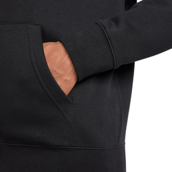 Мужская теннисная кофта Nike Club Full-Zip Fleece - черный/черный/белый