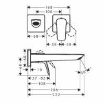 Смеситель для раковины Hansgrohe Logis Fine 71256000 хром