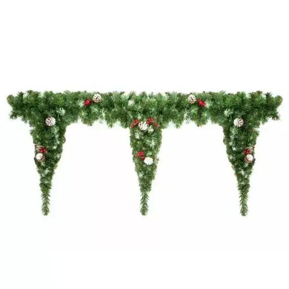 Сваг Императорский с декором заснеженный 200 см., ПВХ, ЕлкиТорг (52004)