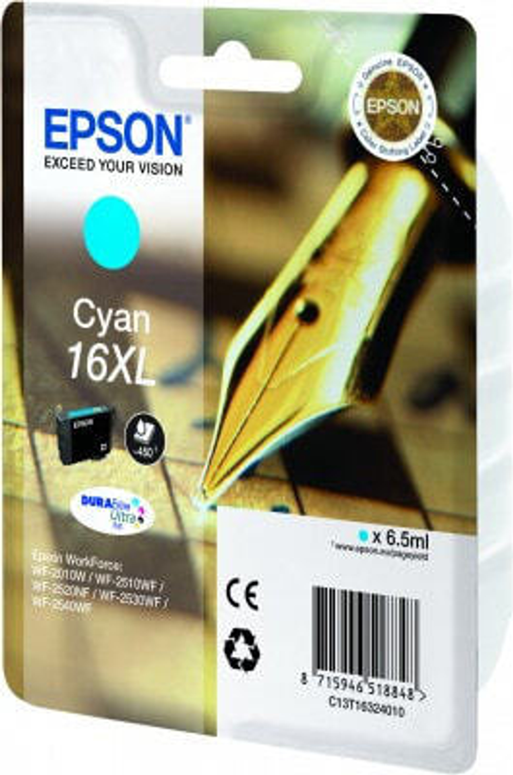 Epson Pen and crossword Singlepack Cyan 16XL DURABrite Ultra Ink C13T16324010