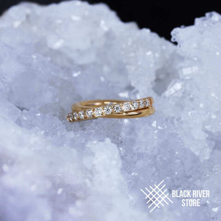 Кликер Weave Crystal PVD Yellow 1.2мм