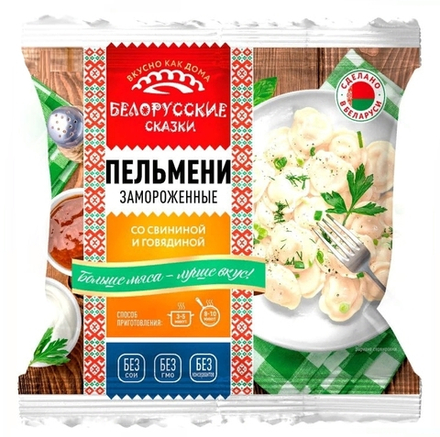Пельмени "Белорусские сказки со свининой и говядиной" 400г. Морозпродукт