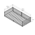 Кровать односпальная 90х200 Буфалина с настилом, в лаке