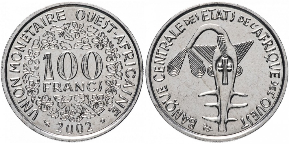 Западная Африка (BCEAO) 100 франков, 1967-2009 UNC