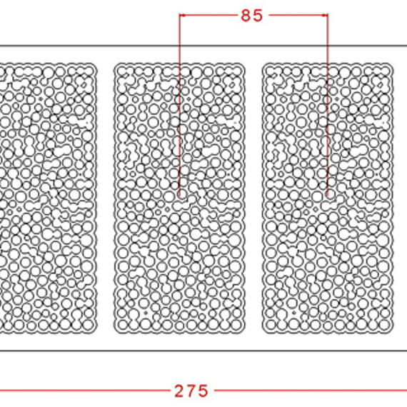 843 | Форма для шоколадных плиток &quot;Пузырьки малые&quot; (275х175 мм)