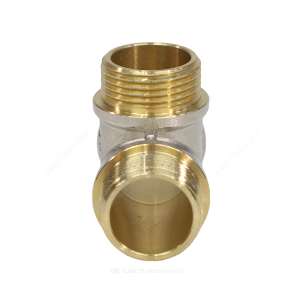 Тройник латунь никель Ду 25 (1") НР/НР/НР 9010 ГОСТ 32585-2013 Aquasfera 9010-03