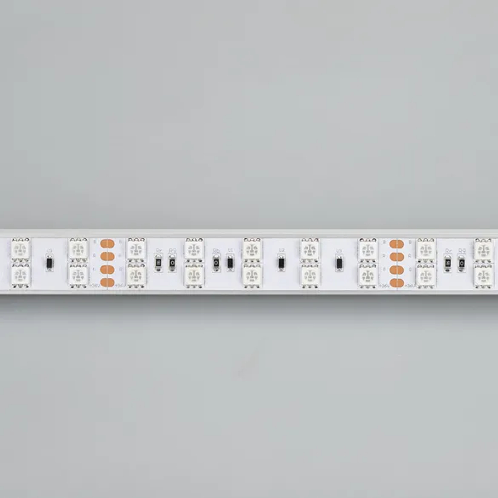 Светодиодная лента RT 2-5000 36V RGB 2X2 (5060, 600 LED, LUX) (Arlight, 26 Вт/м, IP20) 015080