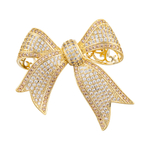 Брошь Fiore Luna Бантик Zircon XR00397B1 BR/G