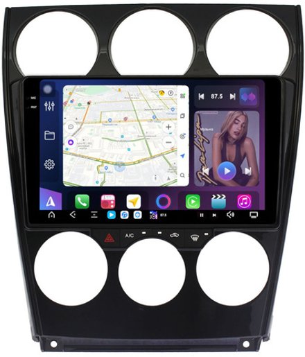 Магнитола для Mazda 6 GG 2002-2007 - FarCar GX311M монитор 9.5" 2K QLED на Android 14, TS20, 6+128Гб, CarPlay, 4G SIM-слот