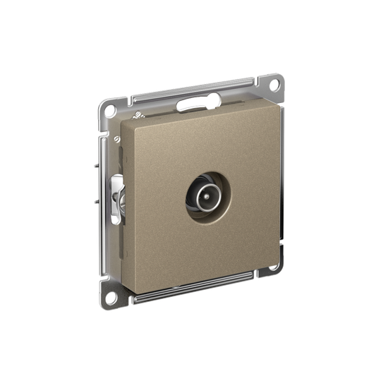 Розетка телевизионная проходная TV AtlasDesign 4дБ механизм шампань SE ATN000592