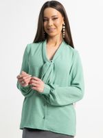 Рубашка с бантом Рузанна (зеленая) Б15246-10М LT Collection