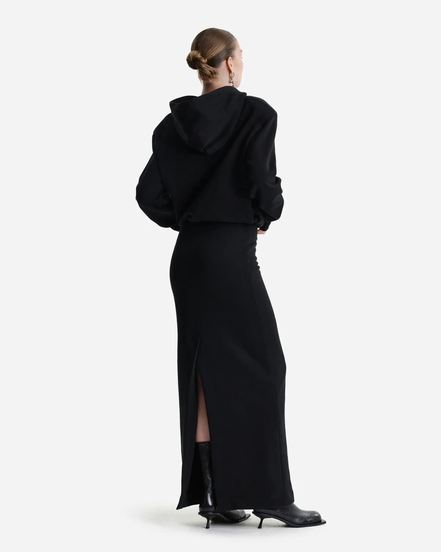 Платье-худи в длине макси