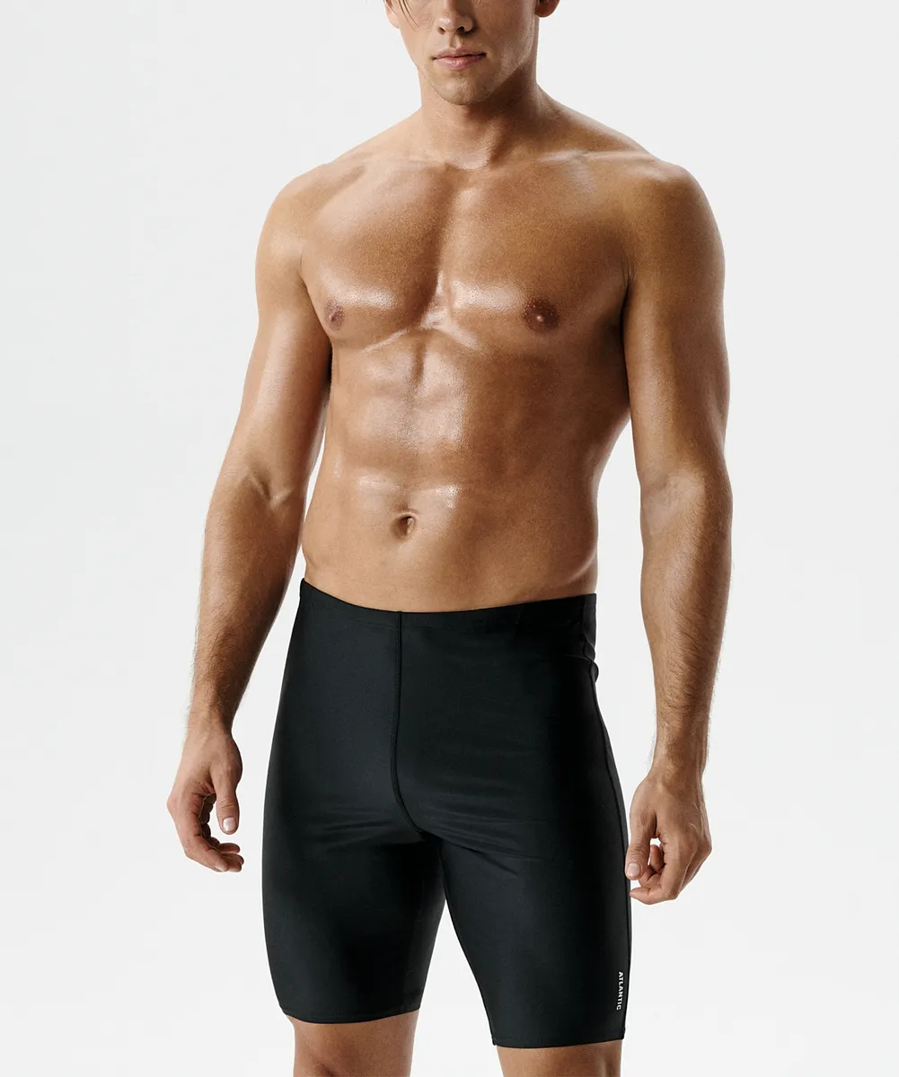 Купальные шорты мужские удлиненные Atlantic, 1 шт. в уп., полиамид, черные, KMS-323