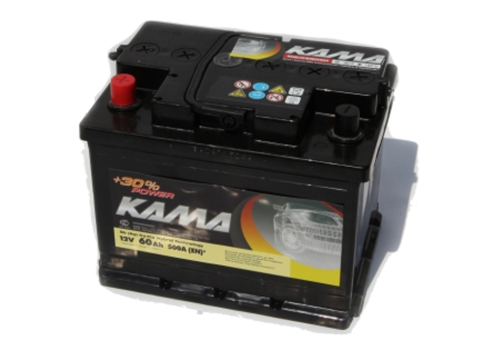 АКБ КАМА 6СТ-60АПЗ, L+, п.п. (з-д КАЙНАР, Казахстан)