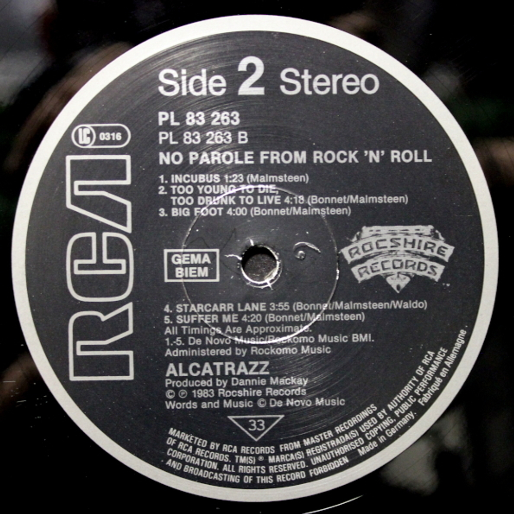 Alcatrazz / No Parole From Rock 'N' Roll (LP)