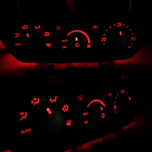 Подсветка блока печки Outlander (цвет светодиодов красный)