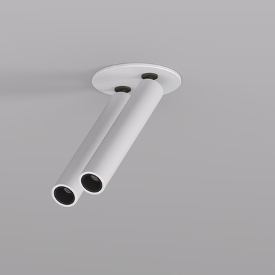 DK2518-WB Поворотный встраиваемый светильник SPACE со светодиодом H138mm d23mm 220V 2*8W 38° 4000К IP20 белый/черный алюминий