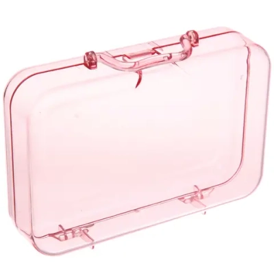 Шкатулка пластиковая «KiKi HAUS», чемоданчик, цвет розовый, 17.8*11.8*5см (в пакете)
