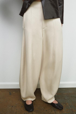 ZARA БРЮКИ-БАЛЛОНЫ ZW COLLECTION, КАМЕННО-СЕРЫЙ