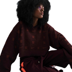Баскетбольная женская толстовка Nike Naomi Osaka Sweater Burgundy
