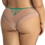 Трусики-бразилиана Moss с вышивкой (Размер: S) (Цвет: зеленый)