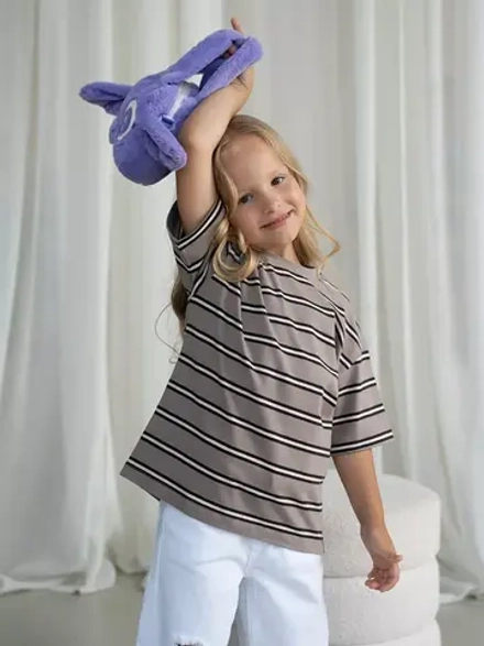 Футболка для девочки в полоску y2k