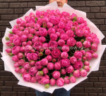 Букет пионовидных роз Баблс фиолетовые