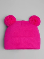 Шапка детская осенняя с помпонами