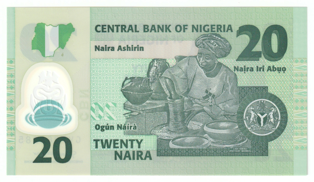 Nigeria, 20 Naira, 2022 – Polymer Banknote with Enhanced Security (UNC)