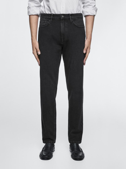 Massimo Dutti Джинсы зауженного кроя, угольный