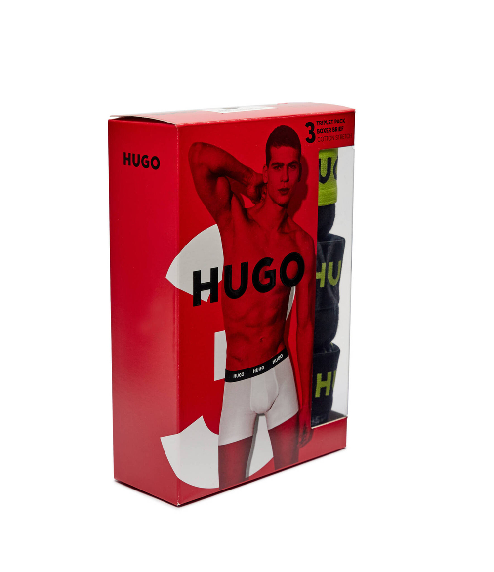 Трусики-боксеры 3шт. Hugo Bodywear - черный(50517887)