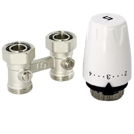 Комплект нижнего подключения прямой Uni-Fitt 3/4" EK для радиаторов Kermi, Rifar 192KIT30