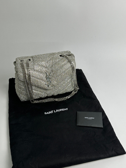 Сумка Saint Laurent Loulou Small crystal shoulder bag