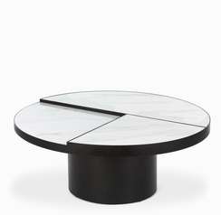 Кофейный стол Vaso Ø90 см, белая керамика