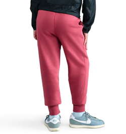 Брюки для девочки Nike Kids Sportswear Club Fleece High-Waisted Fitted - sweet beet/white