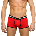 Красные хлопковые трусы-боксеры с контрастной отделкой (Размер: XL) (Цвет: красный)