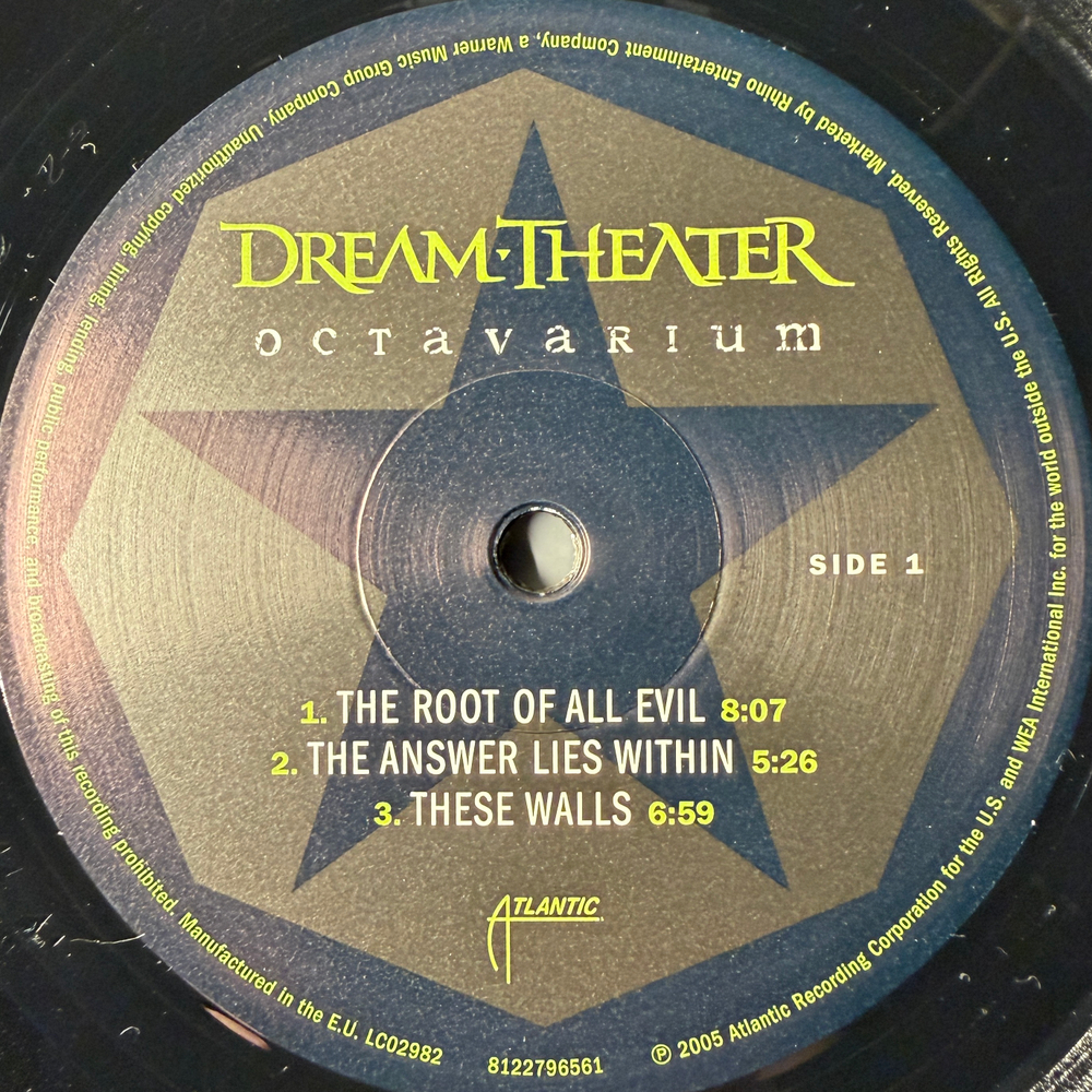 Dream Theater ‎– Octavarium 2LP (Европа 2013г.) Т