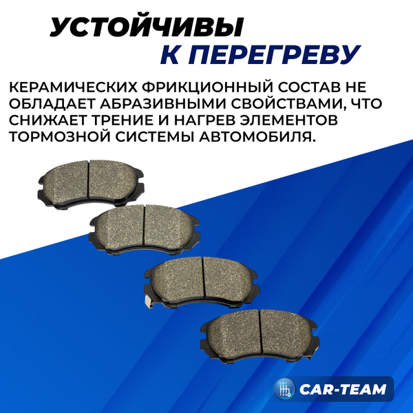 Колодки тормозные передние (керамические) Chery Tiggo 7 Pro, Tiggo 8, Exeed LX, Changan CS35 Plus (арт. ZCP-0892)