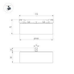 Светильник MAG-MICROCOSM-RONDO-R105-10W Warm3000 (BK, 90 deg, 24V) (Arlight, IP20 Металл, 5 лет) 051776