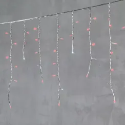 Светодиодная бахрома 4,9*0,5 м., 240 LED красный, мерцание, прозрачный провод ПВХ, Beauty Led (PIL240BLW-10-2R)