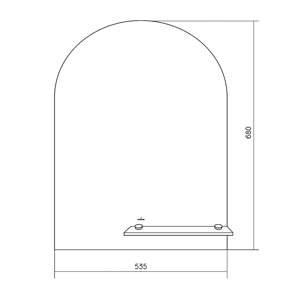 Зеркало MIXLINE "Анис" 535*680 (ШВ) с полкой (К)