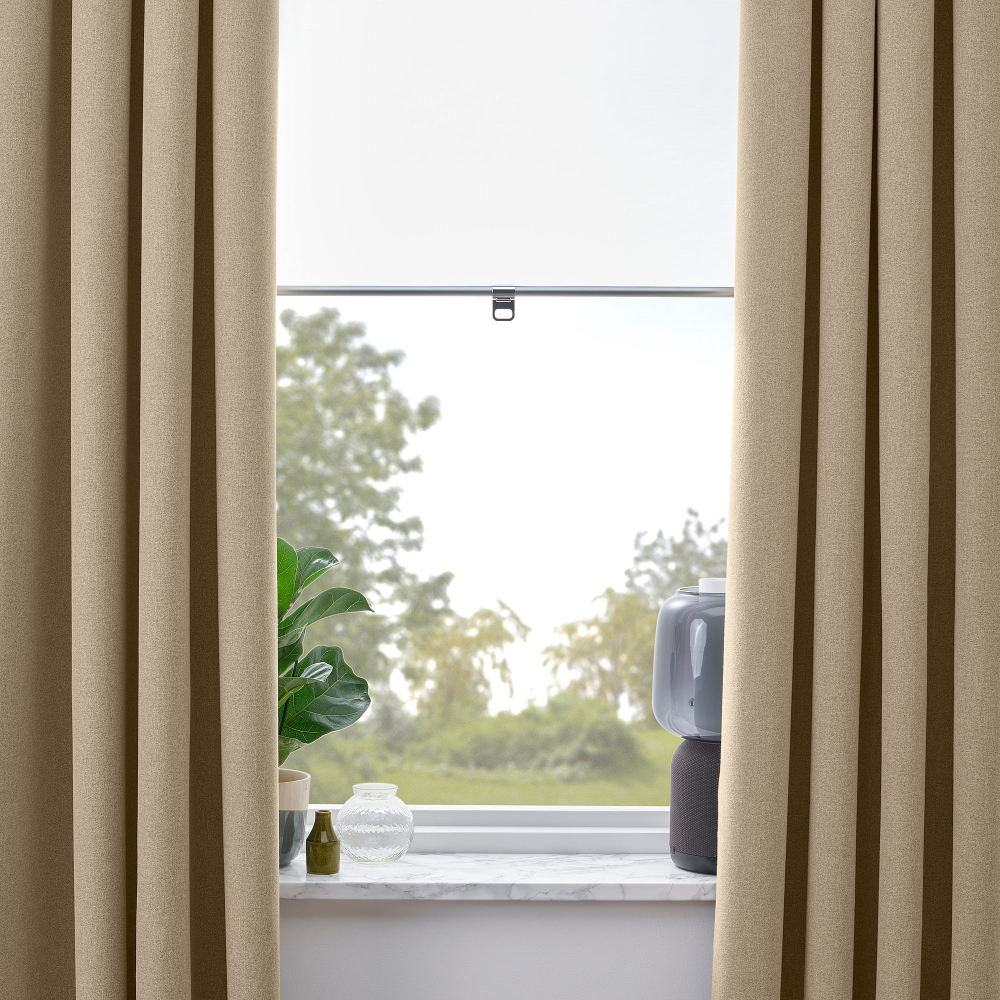 Комплект штор IKEA ROSENMANDEL (РОЗЕНМАНДЕЛ), Бежевый, 135x250 см, 2 шт