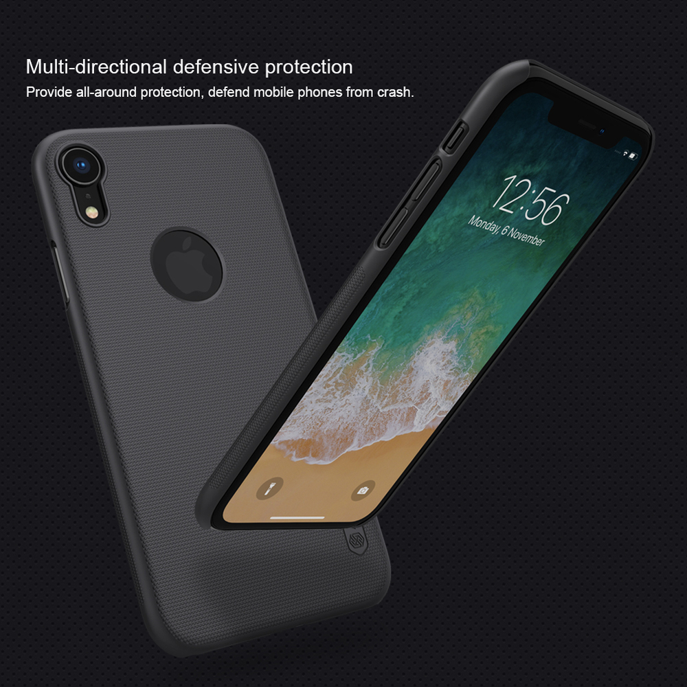 Тонкий чехол от Nillkin для смартфона iPhone XR, серия Super Frosted Shield (с вырезом под лого)