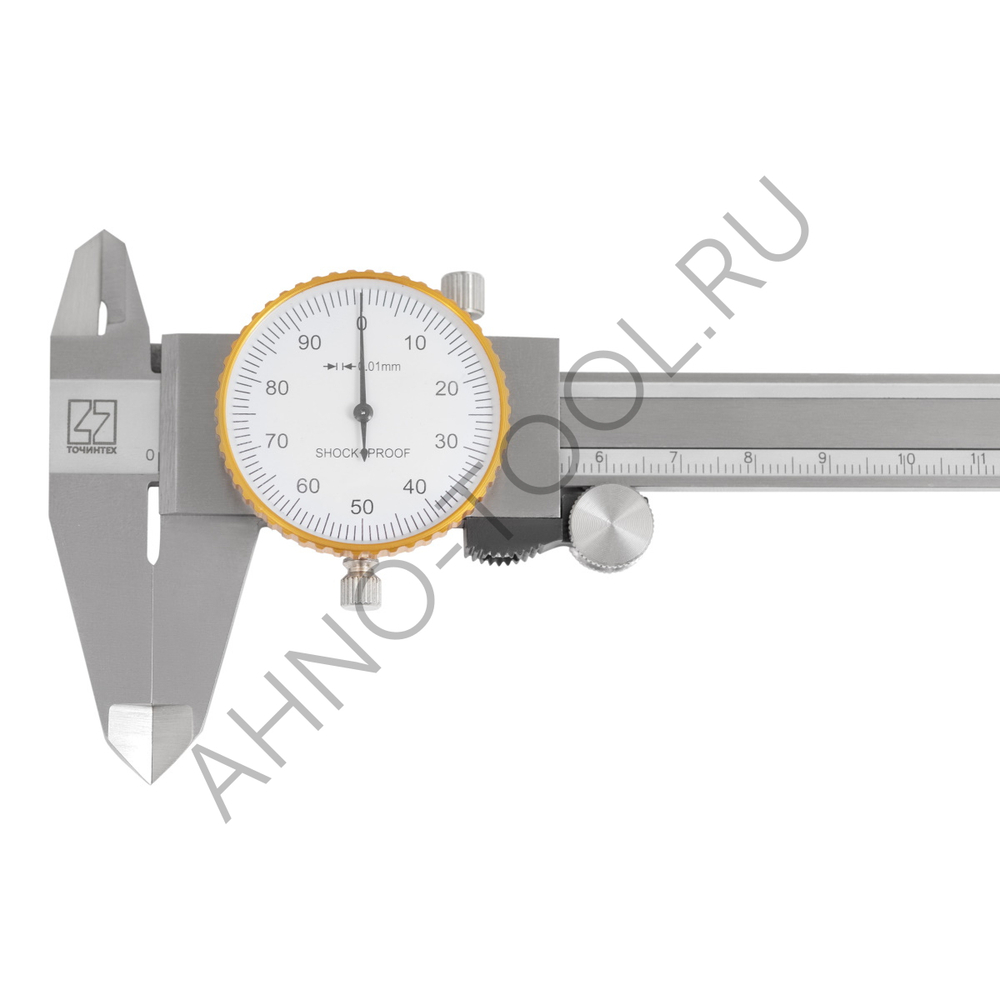 Штангенциркуль с круговой шкалой ШЦК-200-0.01 ГОСРЕЕСТР 89053-23 нерж.сталь ТОЧИНТЕХ