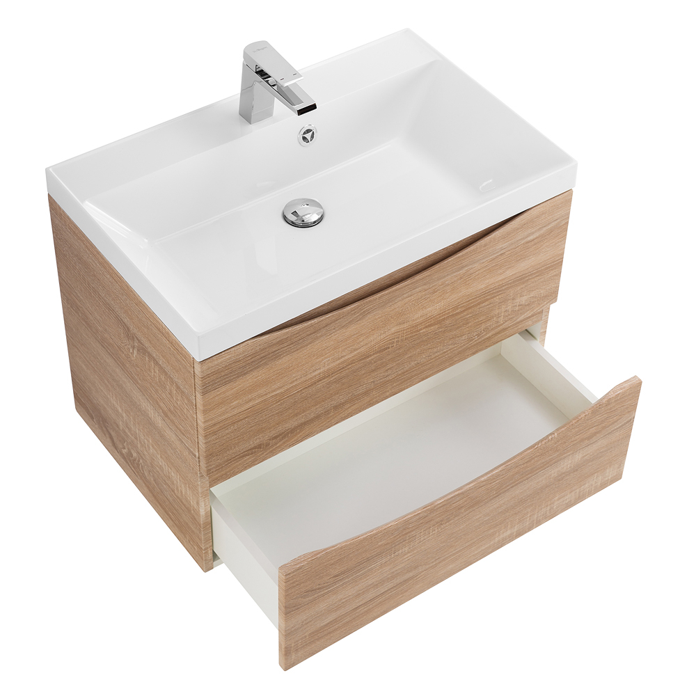 Тумба подвесная с раковиной BelBagno MARINO-600-2C-SO-WO-P