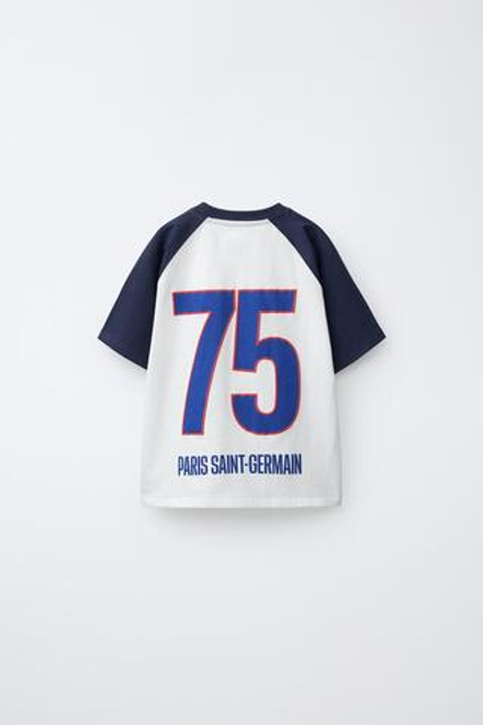 ZARA ФУТБОЛКА С ЛОГОТИПОМ PSG ®, БЕЛЫЙ