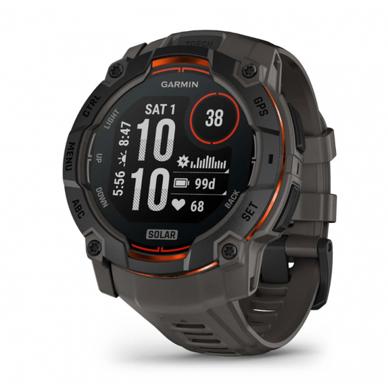 Умные часы Garmin Instinct 3 Solar 50 mm Black with Charcoal Band