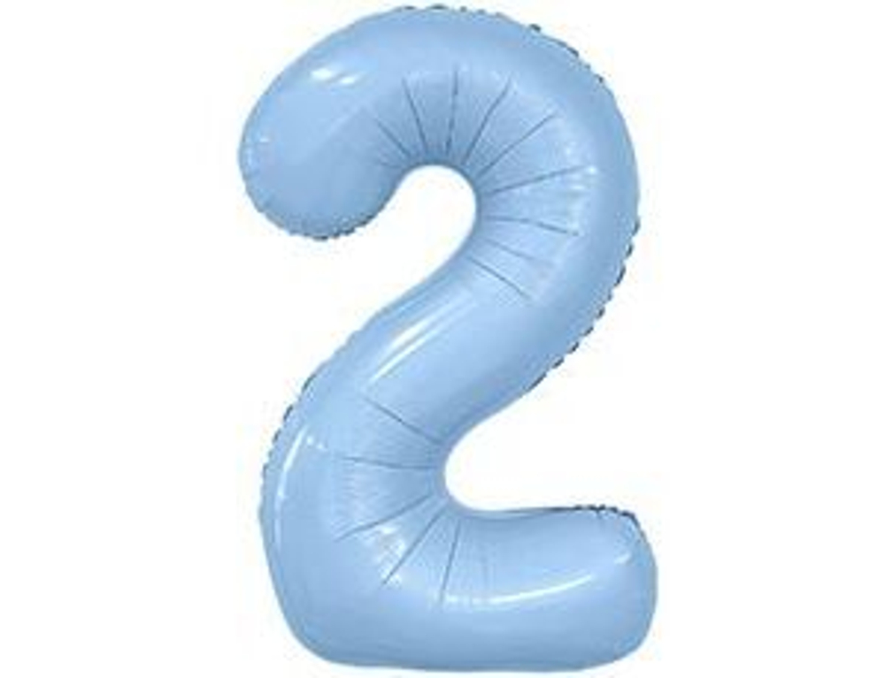 Цифра небесно-голубого цвета.