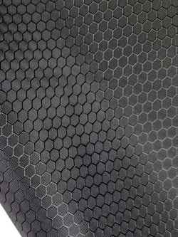 Ткань сумочно-рюкзачная Prival Oxford-420 PU 2000, 220г/м2, соты, чёрный, 1.5х1м